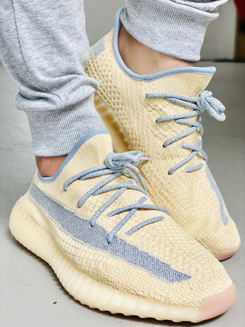 Yeezy Laces 3M Reflective Rope Laces V2 - Linen Blue Laces for Yeezy Boost 350 V2 Linen / Ash Blue